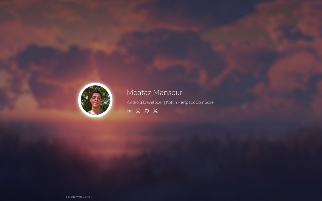 Carrd profile picture for @moataz